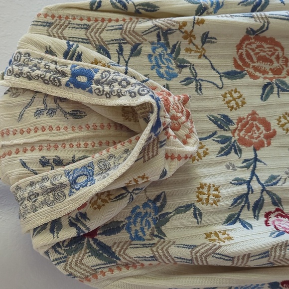 🍋✨ biya johnny was cardigan embroidered floral hooded sweater size large - Picture 6 of 10